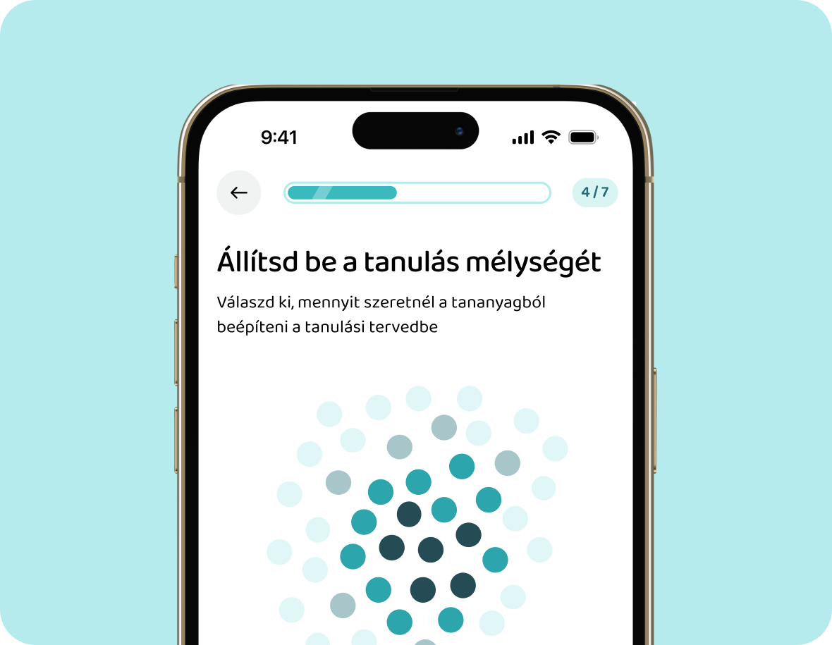 A tanulás mélységének beállítása a Voovo appban