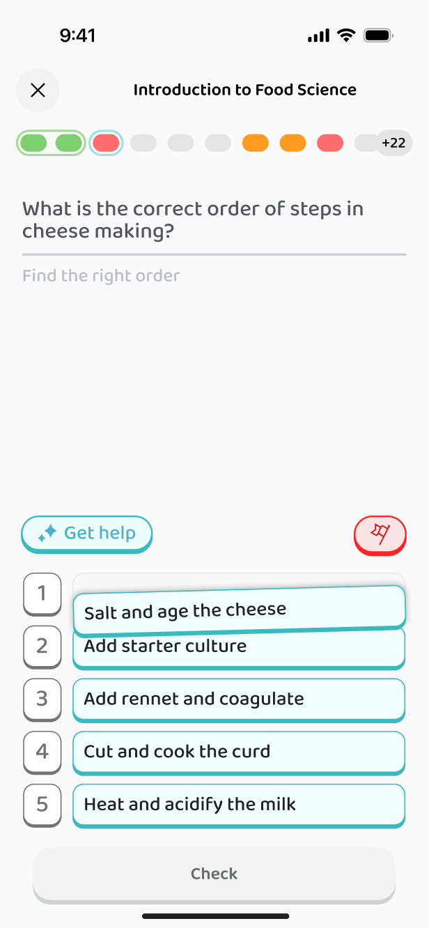 Ordering task
