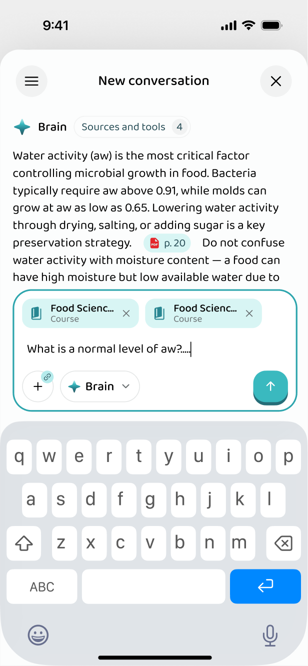 Asking the AI tutor about the material