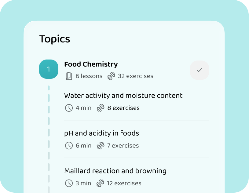 The course's five modules in the Voovo app