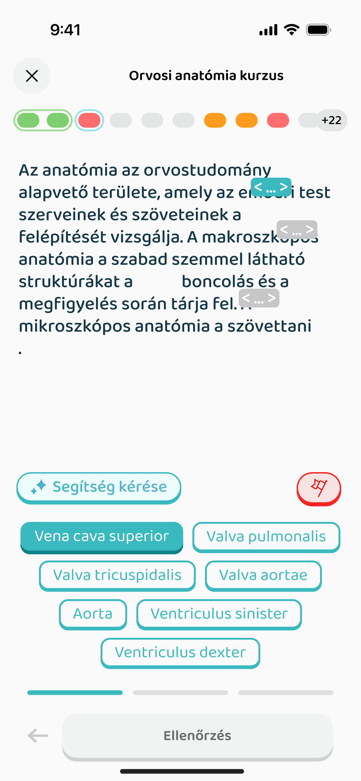 Szövegkiegészítős feladat