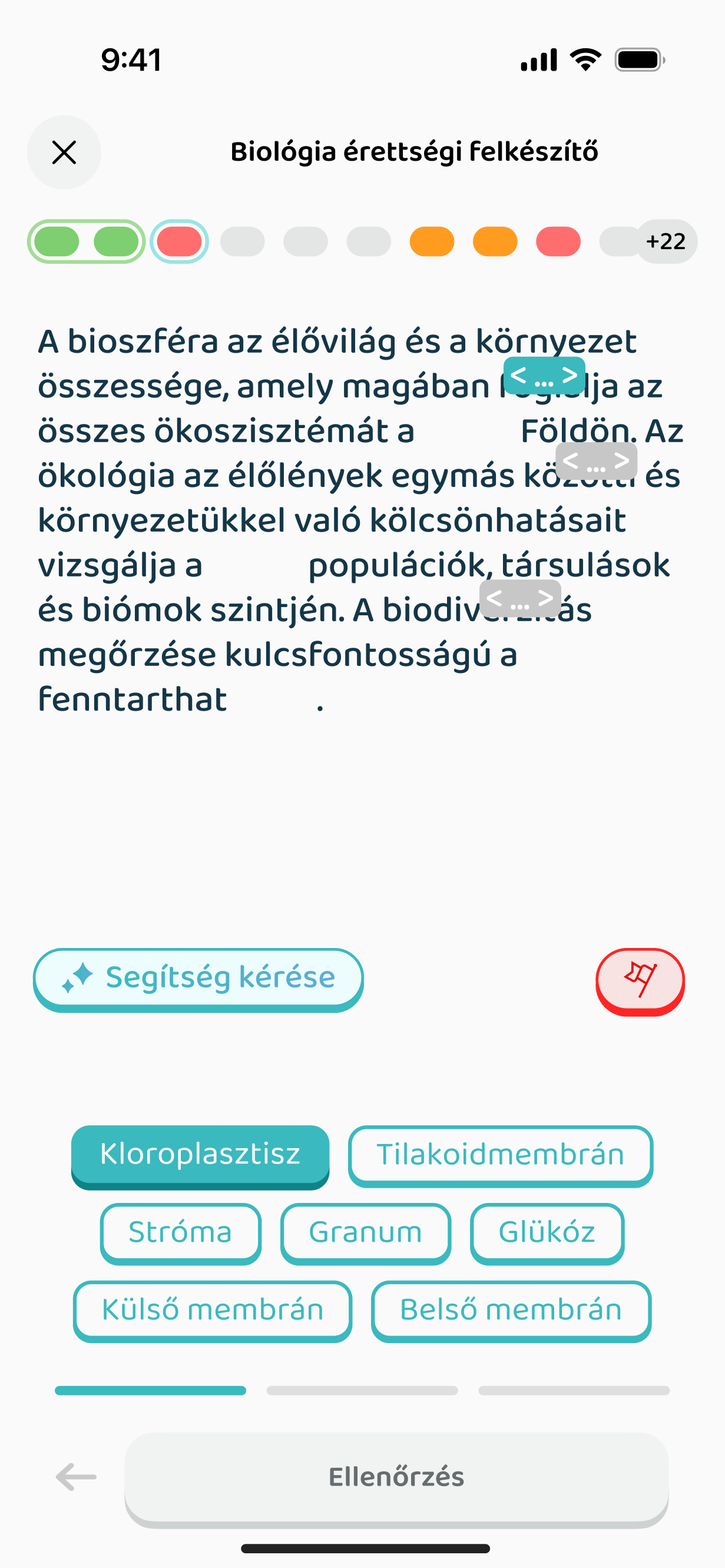 Szövegkiegészítős feladat