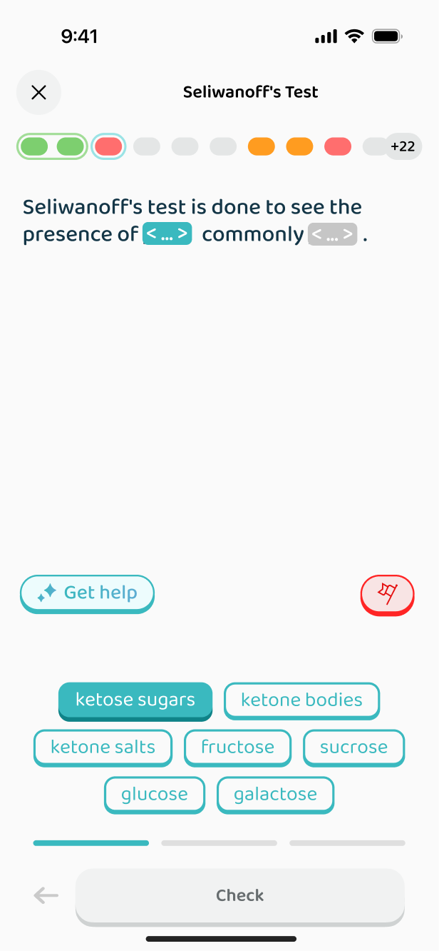 Fill-in-the-blank task