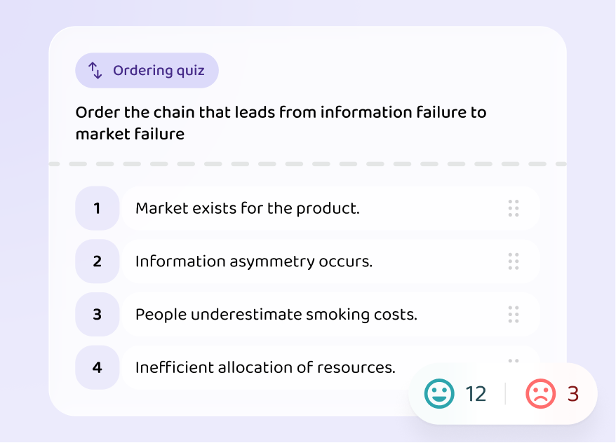 A AQA economics exercise in the Voovo app