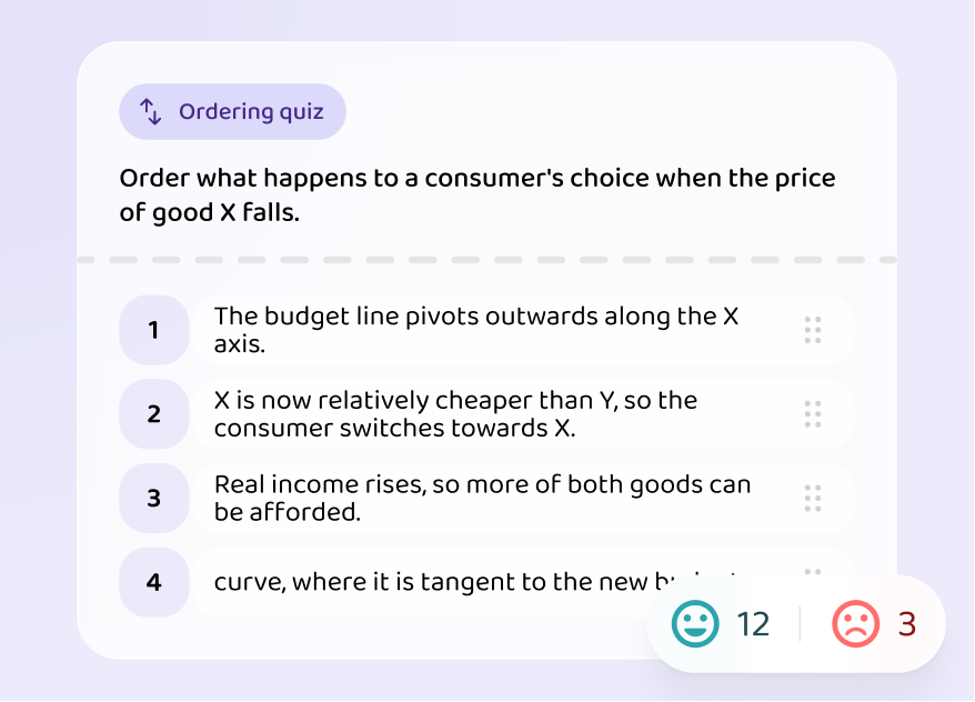 A Cambridge economics exercise in the Voovo app