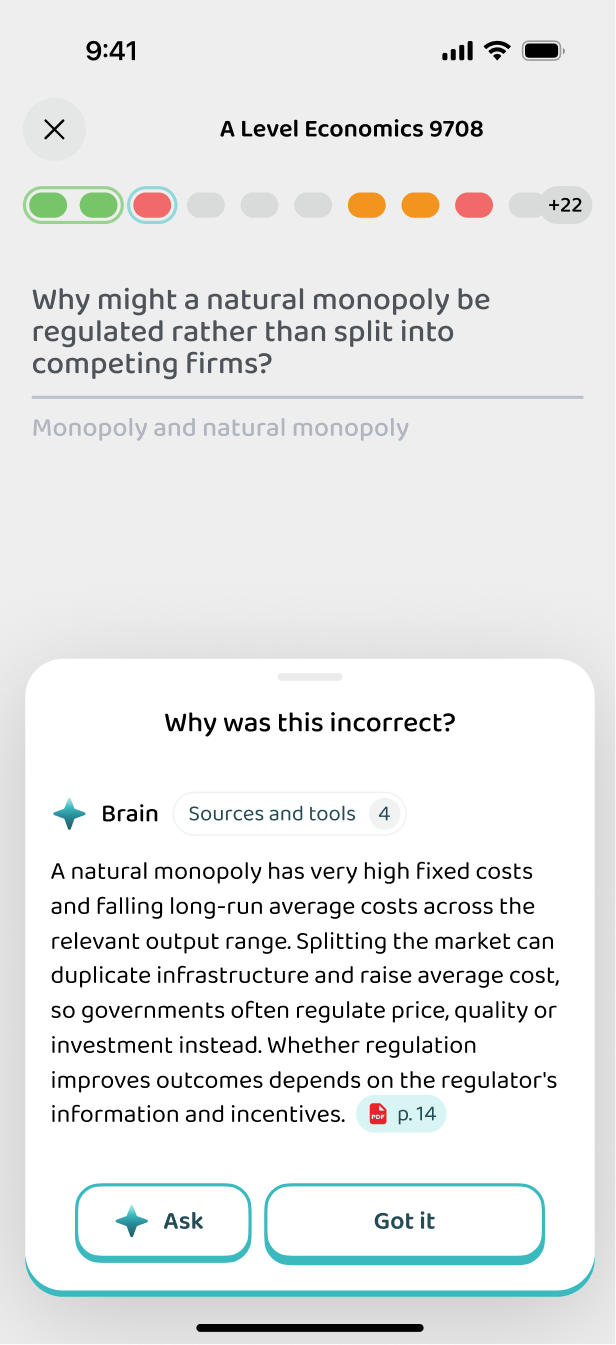 The explanation of why an answer is right