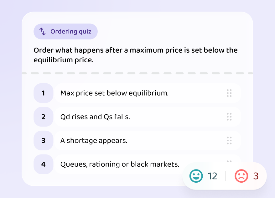 A Cambridge economics exercise in the Voovo app