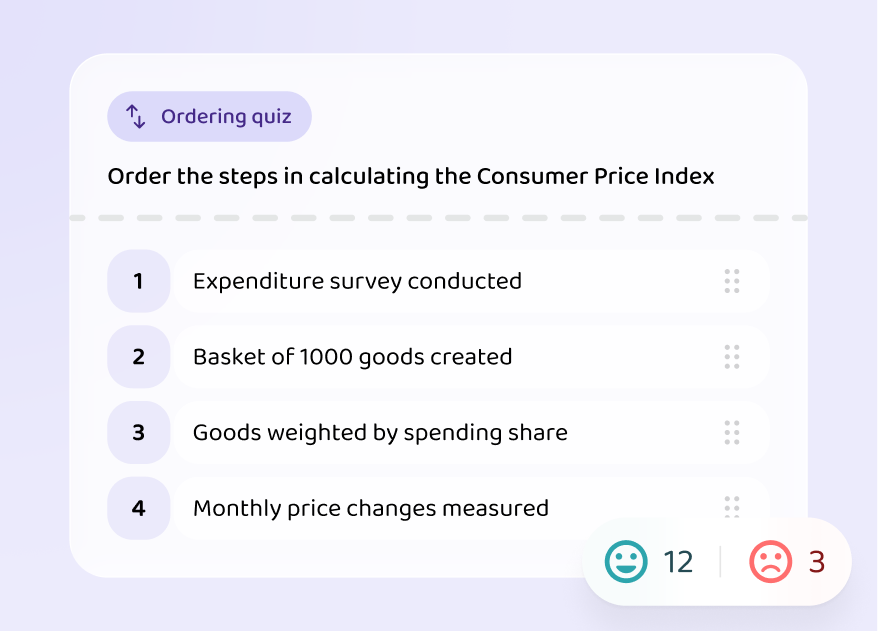 A OCR economics exercise in the Voovo app
