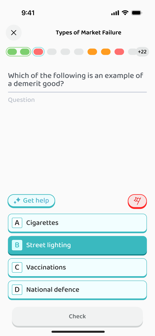A single-answer multiple choice question