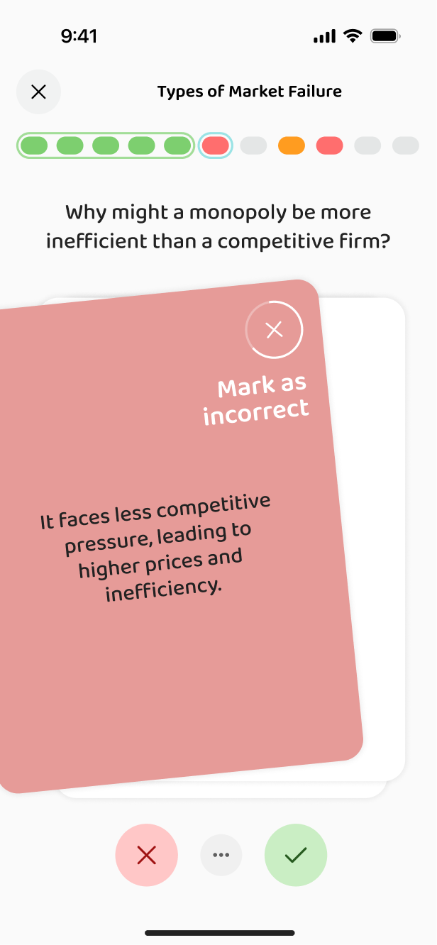 A true-or-false card on contestable markets