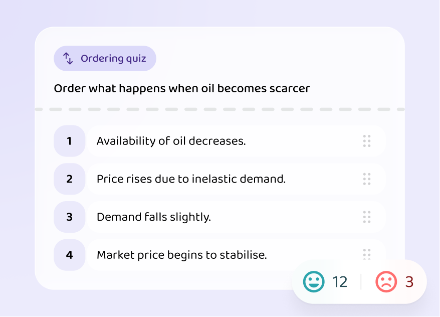 A SQA economics exercise in the Voovo app