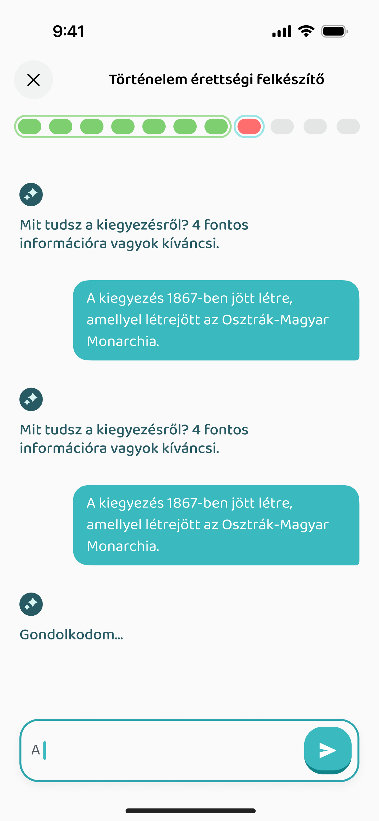 AI chat a feladat mellett