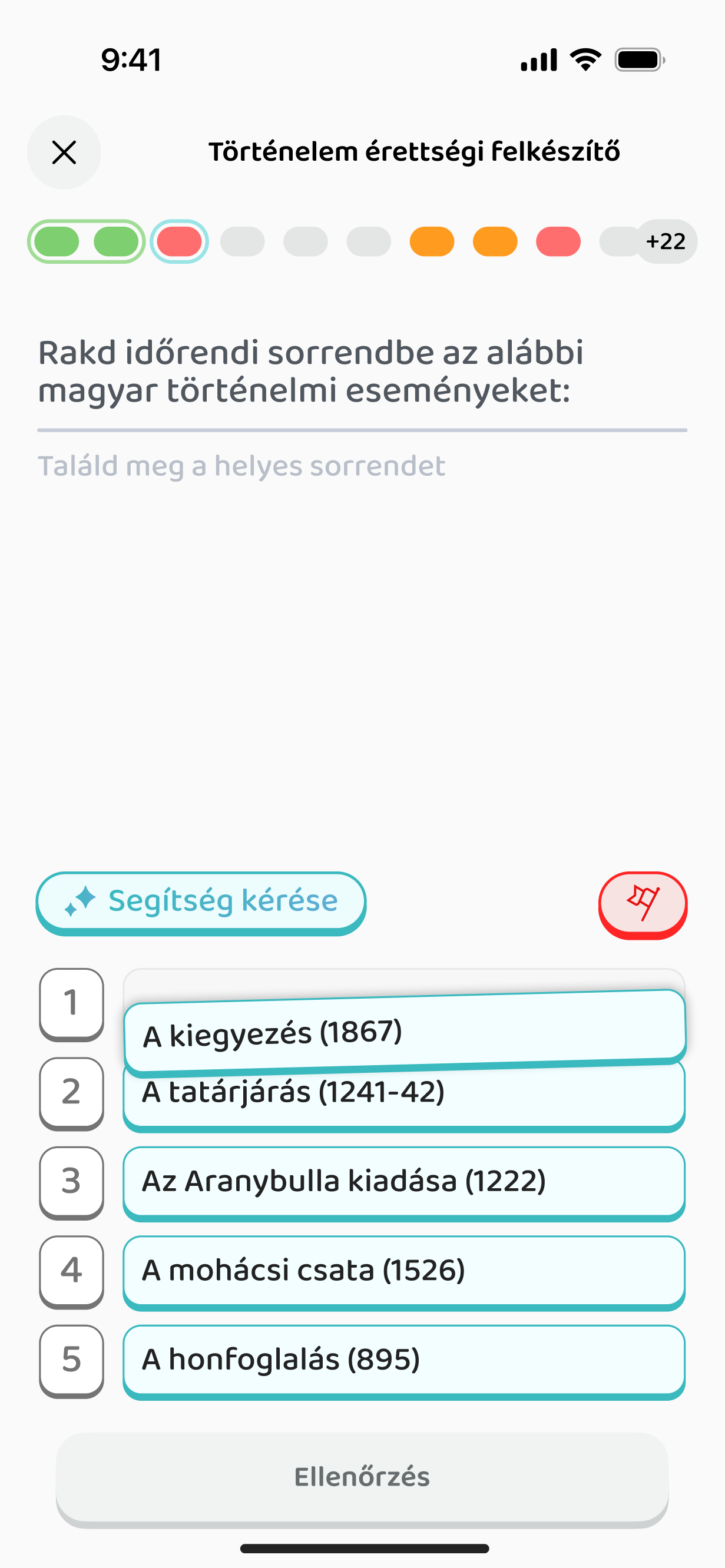 Sorrendezős feladat