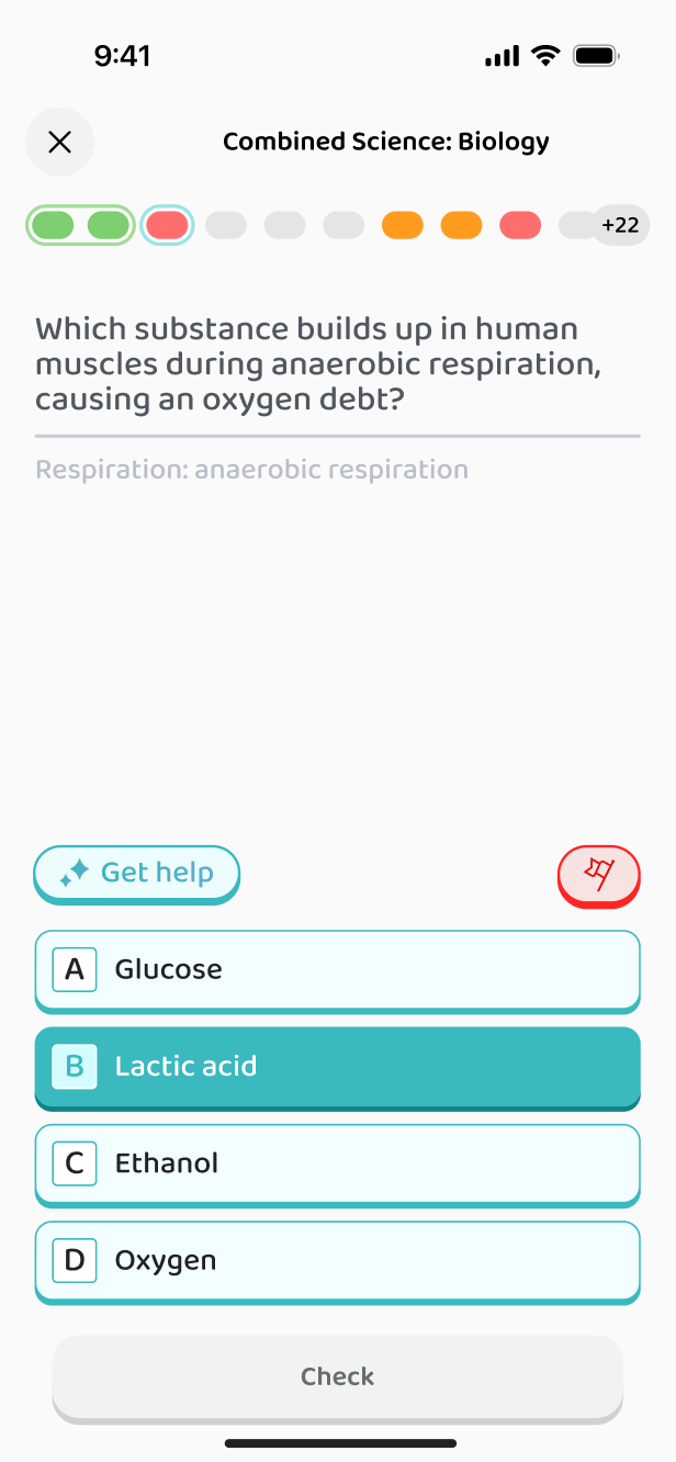 Choosing one answer
