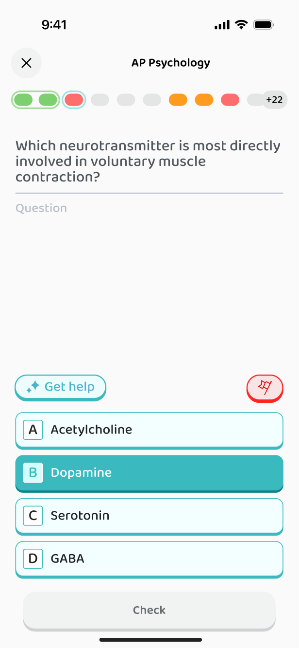 A multiple-choice question