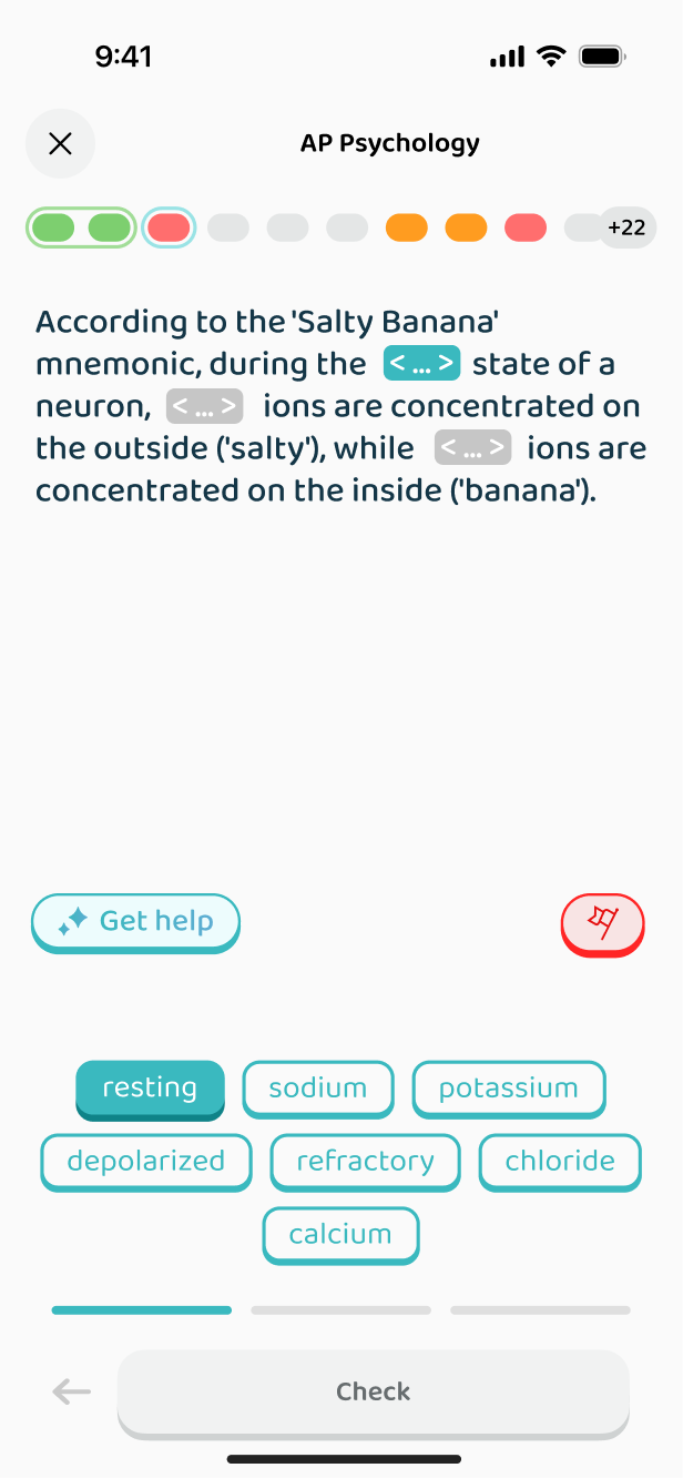 Filling in the blanks in a definition