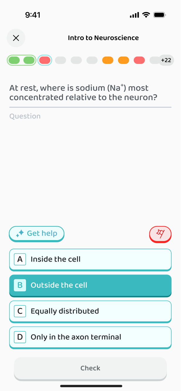 A multiple-choice question