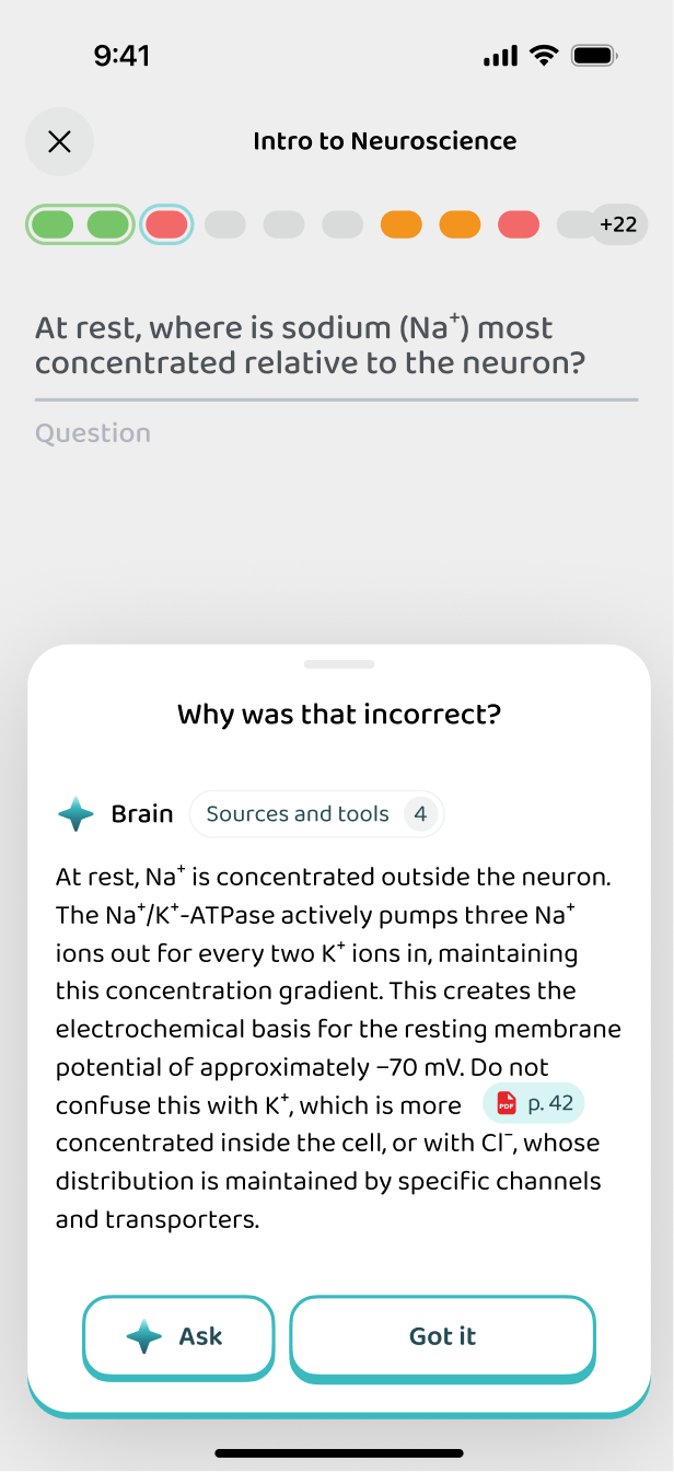 The explanation of why an answer is right