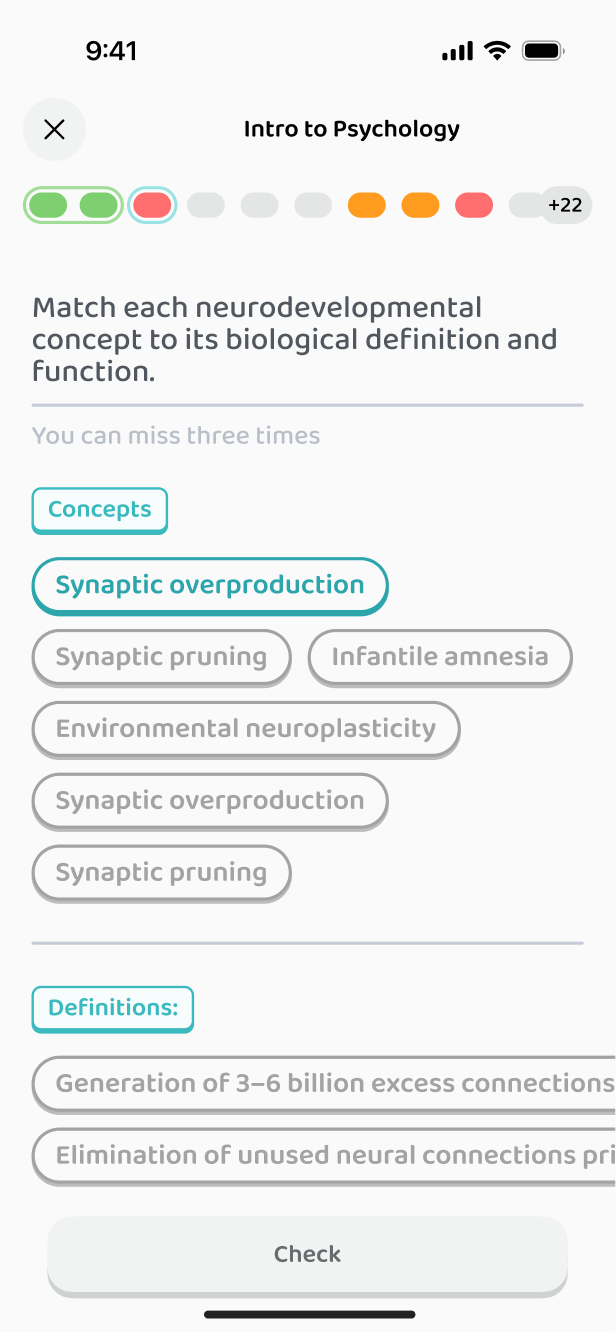 A matching exercise