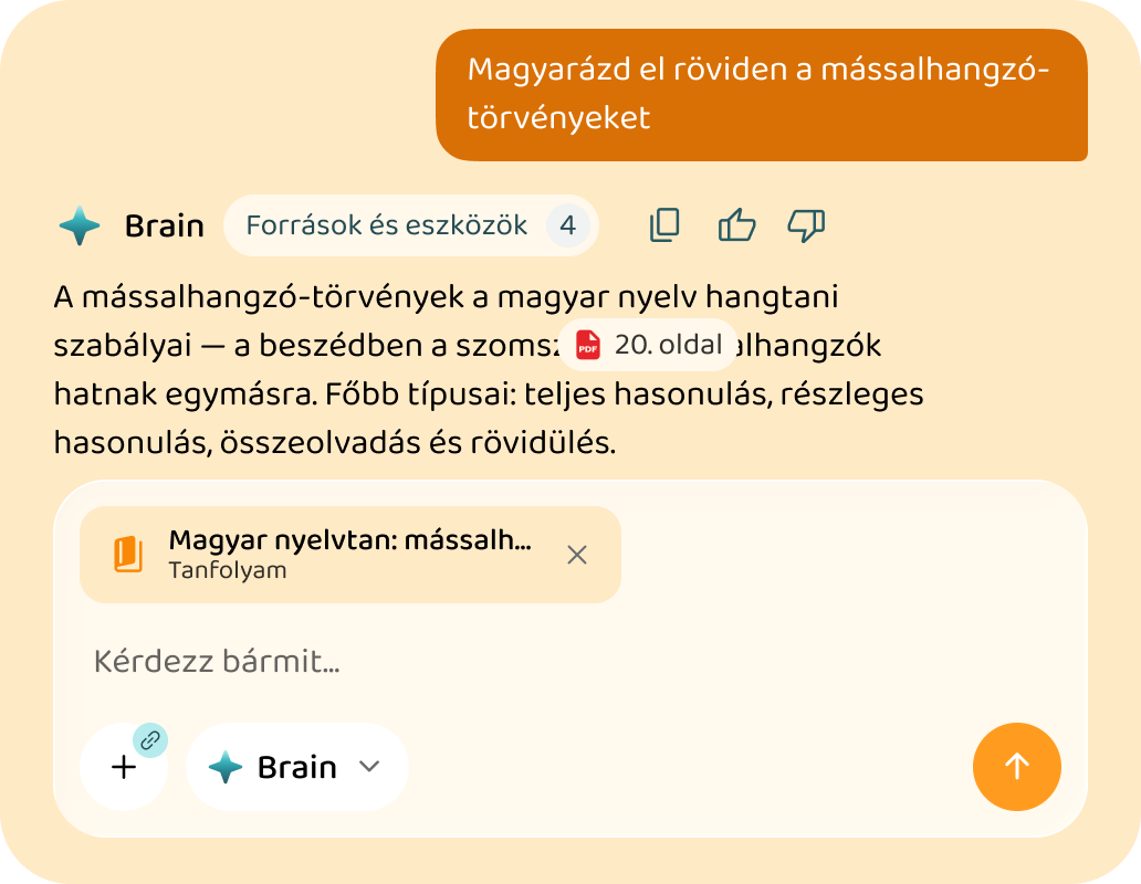 AI válasz a kurzus anyagából a Voovo appban