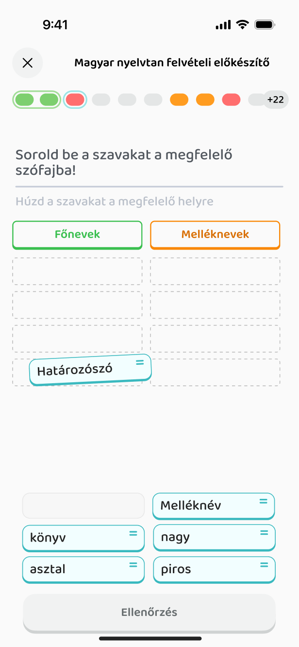 Csoportosítós feladat