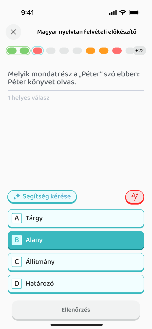Feleletválasztós feladat