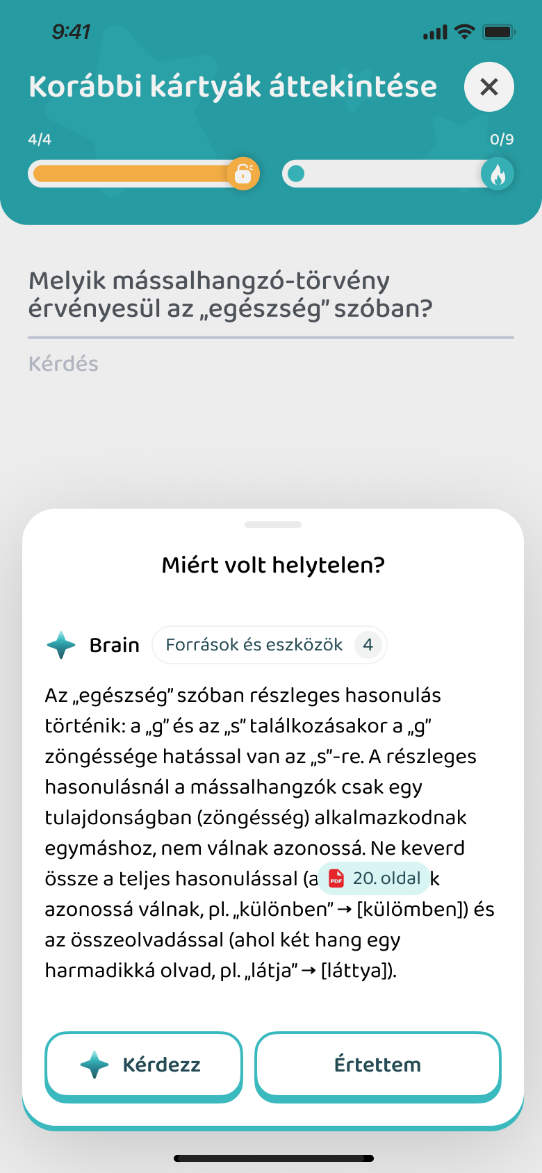 Magyarázat a válasz után