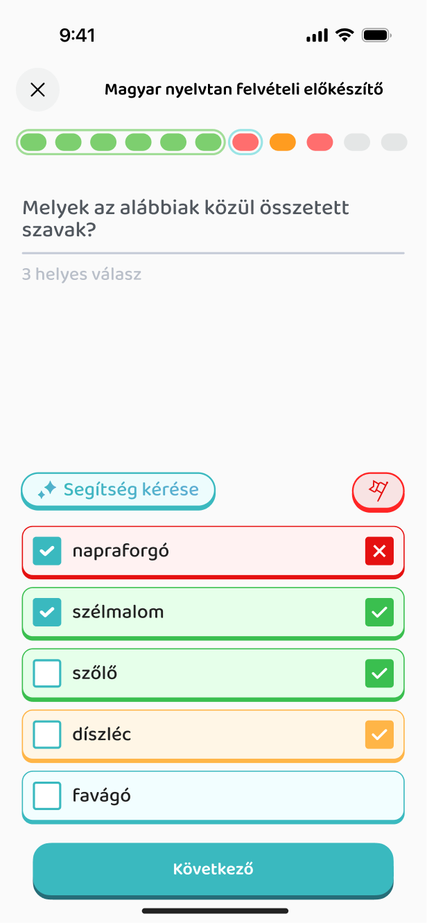 Több helyes válaszos feladat